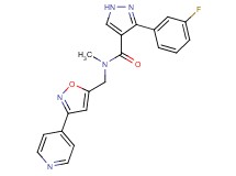 3-(3-fluorophenyl)-N-methyl-N-{[3-(4-pyridinyl)-5-isoxazolyl]methyl}-1H-pyrazole-4-carboxamide
