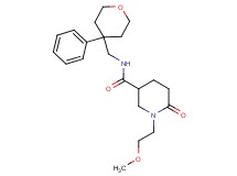 1-(2-methoxyethyl)-6-oxo-N-[(4-phenyltetrahydro-2H-pyran-4-yl)methyl]-3-piperidinecarboxamide