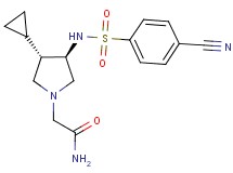 2-(rel-(3R,4S)-3-{[(4-cyanophenyl)sulfonyl]amino}-4-cyclopropyl-1-pyrrolidinyl)acetamide hydrochloride