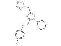 1-cyclohexyl-5-[(4-fluorophenoxy)methyl]-3-(1H-1,2,4-triazol-1-ylmethyl)-1H-1,2,4-triazole
