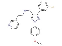N-{[3-(3-fluorophenyl)-1-(4-methoxyphenyl)-1H-pyrazol-4-yl]methyl}-2-(3-pyridinyl)ethanamine
