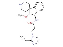 3-(2-ethyl-1H-imidazol-1-yl)-N-[(2R*,3R*)-2-methoxy-2,3-dihydrospiro[indene-1,4'-piperidin]-3-yl]propanamide