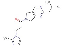 2-isobutyl-6-[3-(2-methyl-1H-imidazol-1-yl)propanoyl]-6,7-dihydro-5H-pyrrolo[3,4-d]pyrimidine