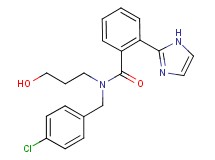 N-(4-chlorobenzyl)-N-(3-hydroxypropyl)-2-(1H-imidazol-2-yl)benzamide