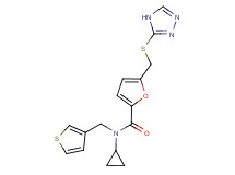 N-cyclopropyl-N-(3-thienylmethyl)-5-[(4H-1,2,4-triazol-3-ylthio)methyl]-2-furamide