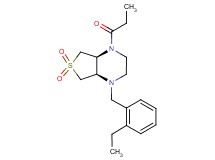 (4aS*,7aR*)-1-(2-ethylbenzyl)-4-propionyloctahydrothieno[3,4-b]pyrazine 6,6-dioxide