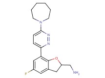 1-[7-(6-azepan-1-ylpyridazin-3-yl)-5-fluoro-2,3-dihydro-1-benzofuran-2-yl]methanamine