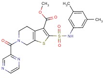methyl 2-{[(3,5-dimethylphenyl)amino]sulfonyl}-6-(2-pyrazinylcarbonyl)-4,5,6,7-tetrahydrothieno[2,3-c]pyridine-3-carboxylate