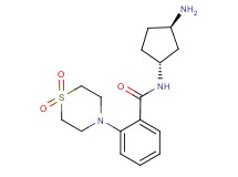 N-[rel-(1R,3R)-3-aminocyclopentyl]-2-(1,1-dioxido-4-thiomorpholinyl)benzamide hydrochloride