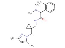 2-(dimethylamino)-N-({1-[(3,5-dimethyl-1H-pyrazol-1-yl)methyl]cyclopropyl}methyl)-2-(2-methylphenyl)acetamide