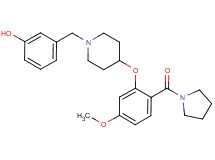 3-({4-[5-methoxy-2-(1-pyrrolidinylcarbonyl)phenoxy]-1-piperidinyl}methyl)phenol