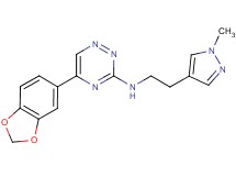 5-(1,3-benzodioxol-5-yl)-N-[2-(1-methyl-1H-pyrazol-4-yl)ethyl]-1,2,4-triazin-3-amine