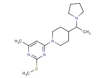 4-methyl-2-(methylthio)-6-{4-[1-(1-pyrrolidinyl)ethyl]-1-piperidinyl}pyrimidine