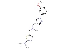 5-{[{[1-(3-methoxyphenyl)-1H-pyrazol-4-yl]methyl}(methyl)amino]methyl}-N,N-dimethyl-1,3-thiazol-2-amine