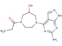 1-(6-amino-1H-pyrazolo[3,4-d]pyrimidin-4-yl)-4-propionyl-1,4-diazepan-6-ol
