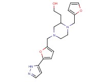 2-(1-(2-furylmethyl)-4-{[5-(1H-pyrazol-5-yl)-2-furyl]methyl}piperazin-2-yl)ethanol