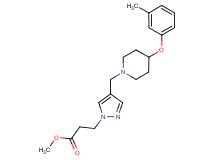 methyl 3-(4-{[4-(3-methylphenoxy)-1-piperidinyl]methyl}-1H-pyrazol-1-yl)propanoate