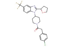 1-{1-[(4-chlorophenyl)acetyl]-4-piperidinyl}-2-(tetrahydro-2-furanyl)-5-(trifluoromethyl)-1H-benzimidazole