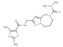 2-({[(2,4-dimethyl-1,3-thiazol-5-yl)carbonyl]amino}methyl)-N,N-dimethyl-7,8-dihydro-4H-pyrazolo[1,5-a][1,4]diazepine-5(6H)-carboxamide