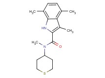 N,3,4,7-tetramethyl-N-(tetrahydro-2H-thiopyran-4-yl)-1H-indole-2-carboxamide