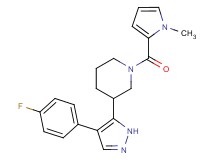 3-[4-(4-fluorophenyl)-1H-pyrazol-5-yl]-1-[(1-methyl-1H-pyrrol-2-yl)carbonyl]piperidine