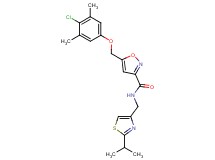 5-[(4-chloro-3,5-dimethylphenoxy)methyl]-N-[(2-isopropyl-1,3-thiazol-4-yl)methyl]-3-isoxazolecarboxamide