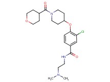 3-chloro-N-[2-(dimethylamino)ethyl]-4-{[1-(tetrahydro-2H-pyran-4-ylcarbonyl)-4-piperidinyl]oxy}benzamide