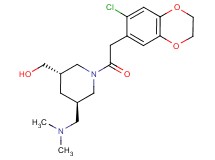 {(3S*,5R*)-1-[(7-chloro-2,3-dihydro-1,4-benzodioxin-6-yl)acetyl]-5-[(dimethylamino)methyl]piperidin-3-yl}methanol
