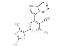 2-amino-6-(2-amino-4-methyl-1,3-thiazol-5-yl)-4-(1H-indol-3-yl)nicotinonitrile