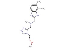 1-(6,7-dimethyl-1H-benzimidazol-2-yl)-N-{[4-(2-methoxyethyl)-4H-1,2,4-triazol-3-yl]methyl}-N-methylmethanamine