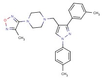 1-(4-methyl-1,2,5-oxadiazol-3-yl)-4-{[3-(3-methylphenyl)-1-(4-methylphenyl)-1H-pyrazol-4-yl]methyl}piperazine