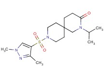 9-[(1,3-dimethyl-1H-pyrazol-4-yl)sulfonyl]-2-isopropyl-2,9-diazaspiro[5.5]undecan-3-one