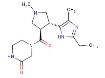 4-{[(3R*,4R*)-4-(2-ethyl-4-methyl-1H-imidazol-5-yl)-1-methylpyrrolidin-3-yl]carbonyl}piperazin-2-one