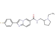 N-[(1-ethylpyrrolidin-2-yl)methyl]-2-(4-fluorophenyl)imidazo[1,2-a]pyridine-6-carboxamide