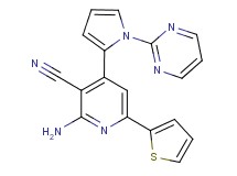 2-amino-4-(1-pyrimidin-2-yl-1H-pyrrol-2-yl)-6-(2-thienyl)nicotinonitrile