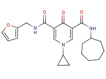 N-cycloheptyl-1-cyclopropyl-N'-(2-furylmethyl)-4-oxo-1,4-dihydro-3,5-pyridinedicarboxamide