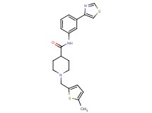 1-[(5-methyl-2-thienyl)methyl]-N-[3-(1,3-thiazol-4-yl)phenyl]-4-piperidinecarboxamide