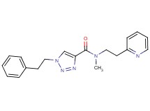 N-methyl-1-(2-phenylethyl)-N-[2-(2-pyridinyl)ethyl]-1H-1,2,3-triazole-4-carboxamide