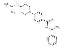 4-[4-(isopropylamino)-1-piperidinyl]-N-(1-phenylethyl)benzamide