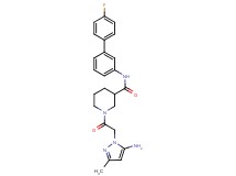 1-[(5-amino-3-methyl-1H-pyrazol-1-yl)acetyl]-N-(4'-fluoro-3-biphenylyl)-3-piperidinecarboxamide