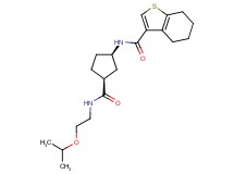 N-((1R*,3S*)-3-{[(2-isopropoxyethyl)amino]carbonyl}cyclopentyl)-4,5,6,7-tetrahydro-1-benzothiophene-3-carboxamide