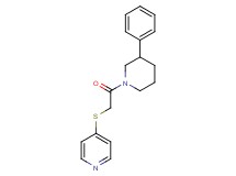 4-{[2-oxo-2-(3-phenylpiperidin-1-yl)ethyl]thio}pyridine