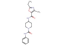 4-{[(2-ethyl-4-methyl-1,3-oxazol-5-yl)carbonyl]amino}-N-phenylpiperidine-1-carboxamide