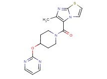 6-methyl-5-{[4-(pyrimidin-2-yloxy)piperidin-1-yl]carbonyl}imidazo[2,1-b][1,3]thiazole