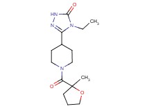 4-ethyl-5-{1-[(2-methyltetrahydrofuran-2-yl)carbonyl]piperidin-4-yl}-2,4-dihydro-3H-1,2,4-triazol-3-one