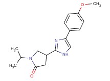 1-isopropyl-4-[4-(4-methoxyphenyl)-1H-imidazol-2-yl]-2-pyrrolidinone trifluoroacetate