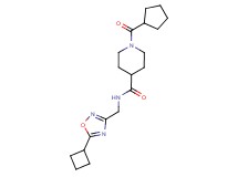 N-[(5-cyclobutyl-1,2,4-oxadiazol-3-yl)methyl]-1-(cyclopentylcarbonyl)-4-piperidinecarboxamide