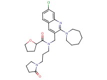 N-{[2-(1-azepanyl)-7-chloro-3-quinolinyl]methyl}-N-[3-(2-oxo-1-pyrrolidinyl)propyl]tetrahydro-2-furancarboxamide