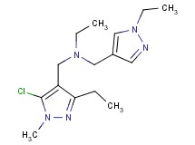 N-[(5-chloro-3-ethyl-1-methyl-1H-pyrazol-4-yl)methyl]-N-[(1-ethyl-1H-pyrazol-4-yl)methyl]ethanamine