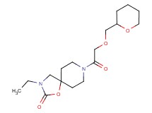 3-ethyl-8-[(tetrahydro-2H-pyran-2-ylmethoxy)acetyl]-1-oxa-3,8-diazaspiro[4.5]decan-2-one